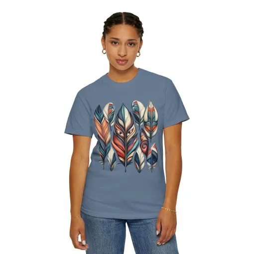 Bohemian Feathers Unisex T-Shirt - Artistic Nature Design - Image 45