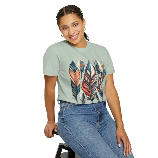 Bohemian Feathers Unisex T-Shirt - Artistic Nature Design - Image 24