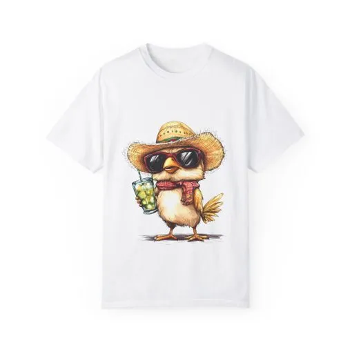 Funny Beach Bird T-Shirt - Unisex Garment-Dyed Summertime Tee - Image 5