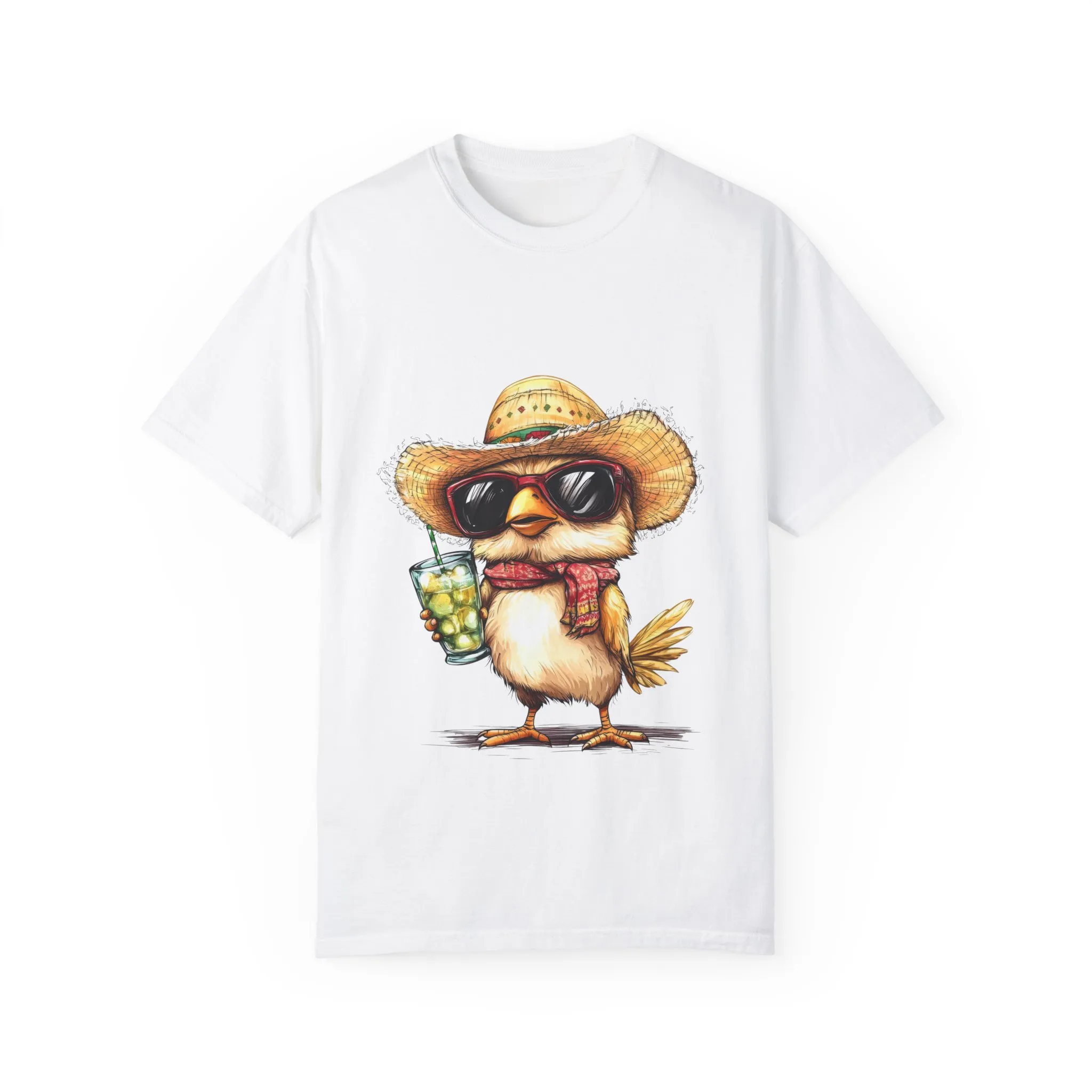Funny Beach Bird T-Shirt - Unisex Garment-Dyed Summertime Tee - Image 5