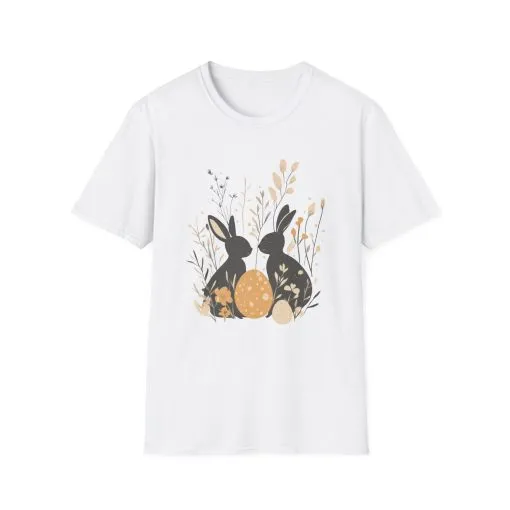 Easter Bunny Floral T-Shirt | Unisex Spring Apparel - Image 4