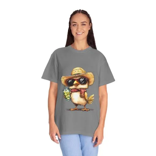 Funny Beach Bird T-Shirt - Unisex Garment-Dyed Summertime Tee - Image 24