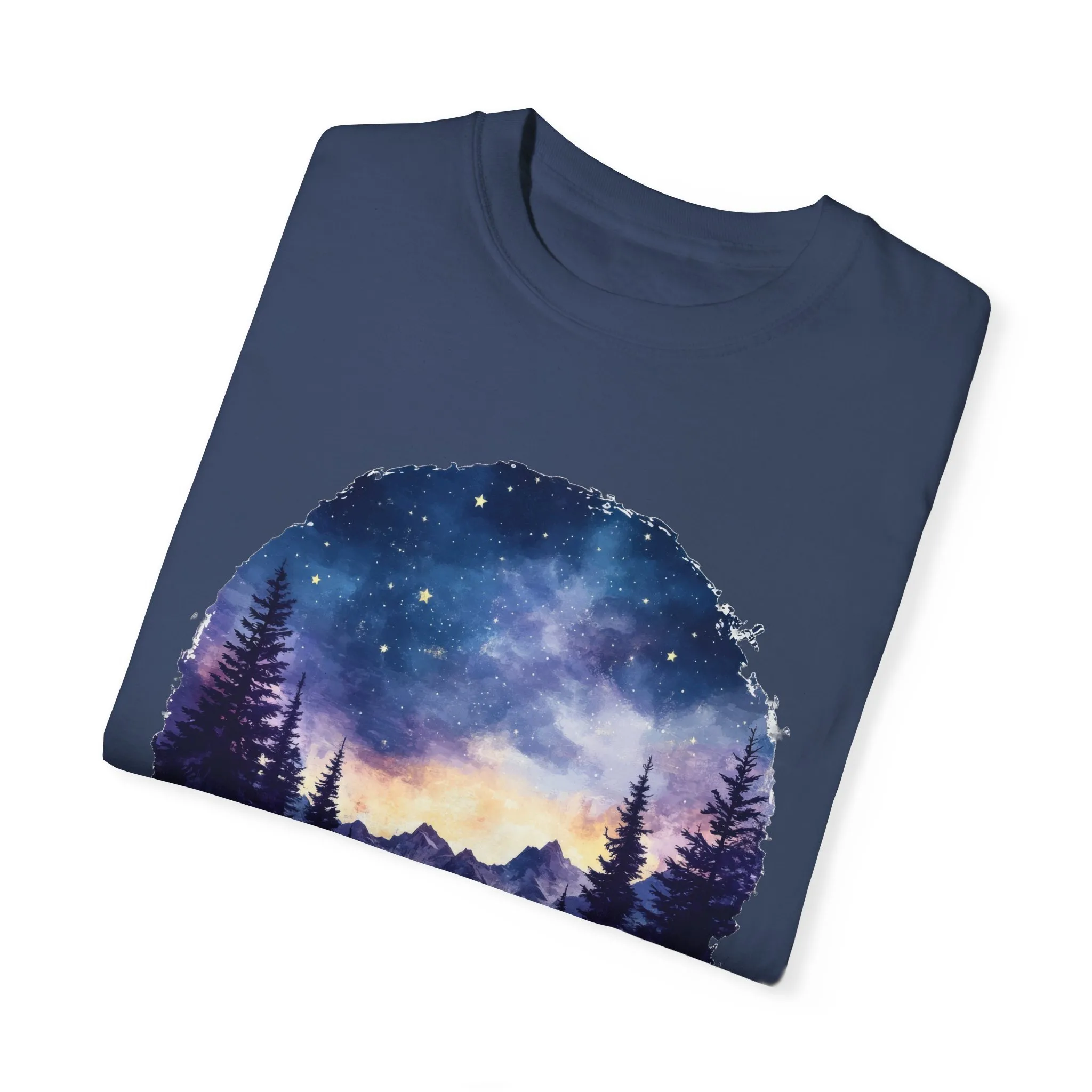 Campfire Night Sky Unisex Garment-Dyed T-Shirt - Image 26