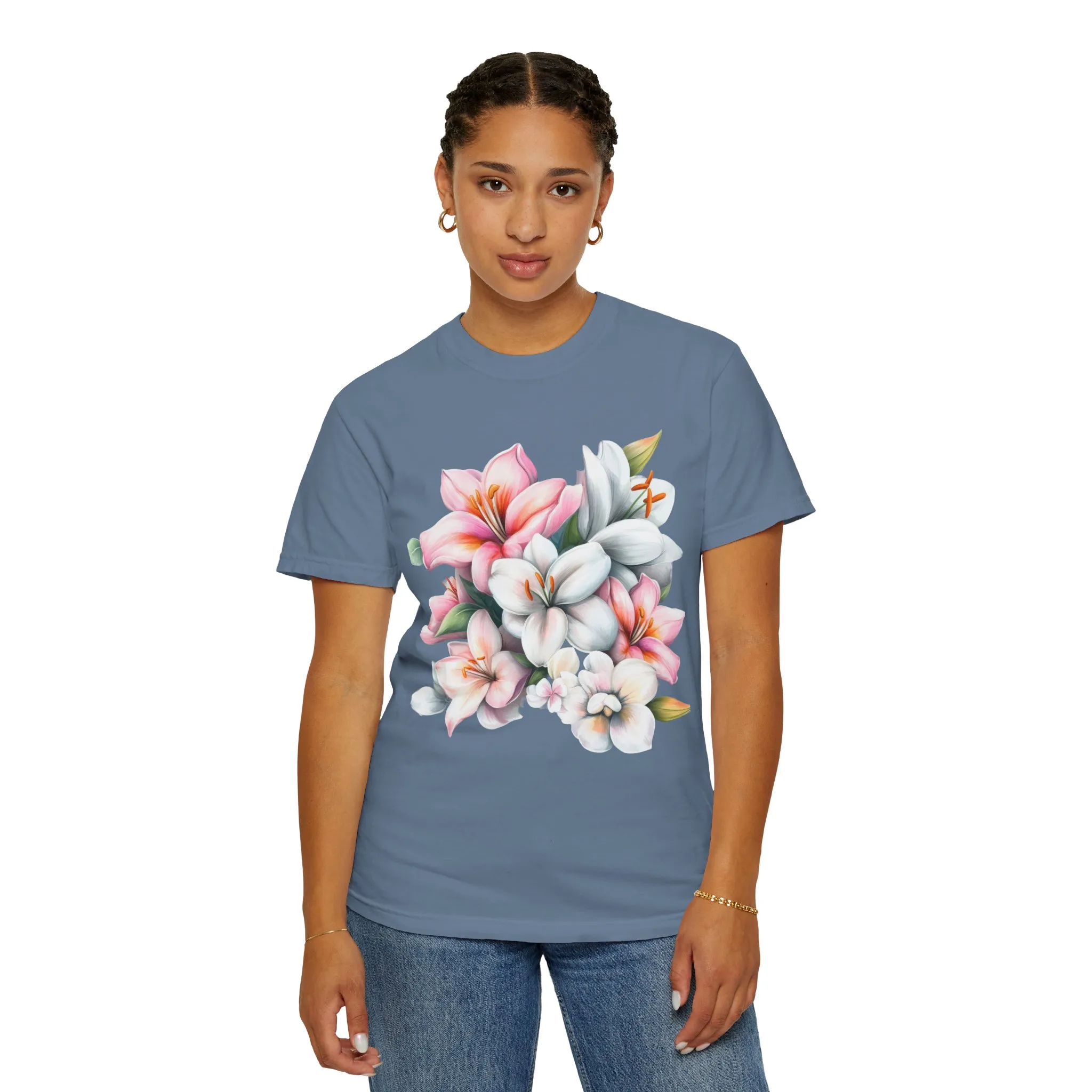 Floral Elegance Unisex Garment-Dyed T-Shirt - Perfect for Spring Celebrations - Image 35