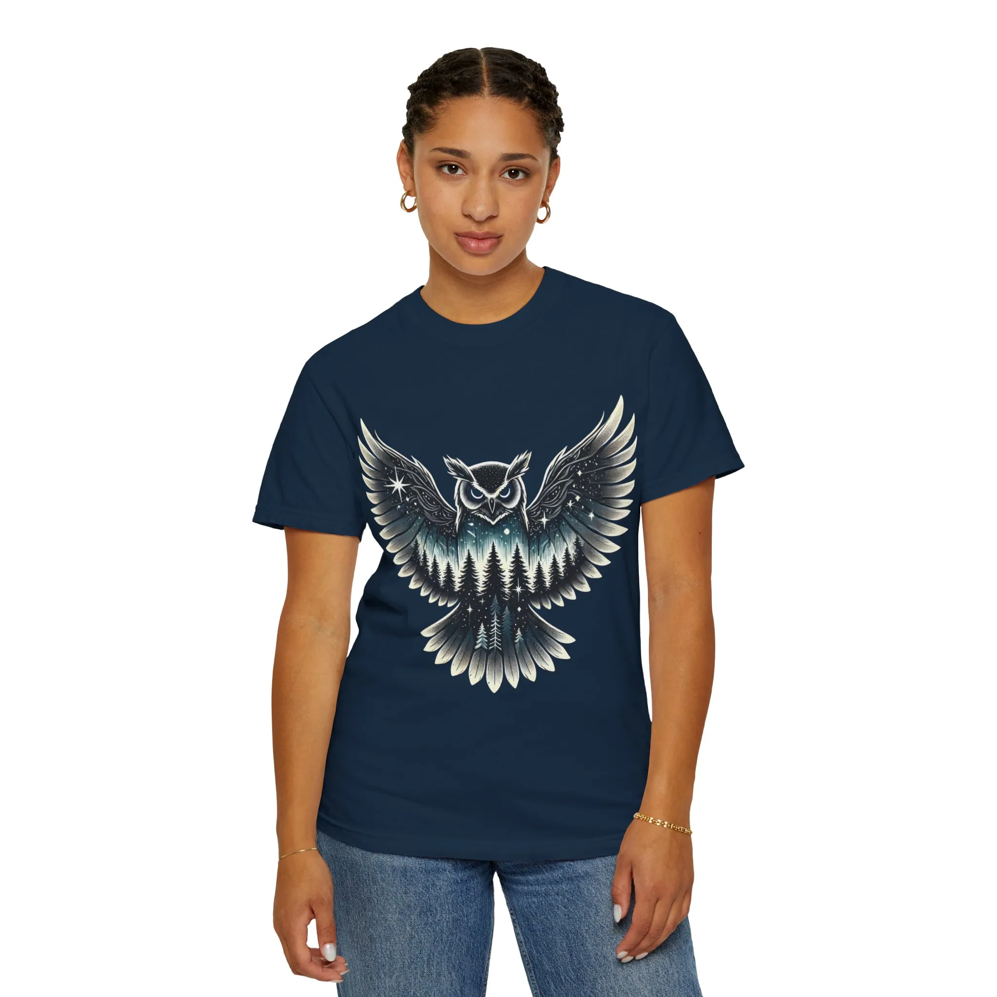 Unisex Garment-Dyed Owl T-Shirt | Nature-Inspired Design for Outdoor Lovers - Image 28