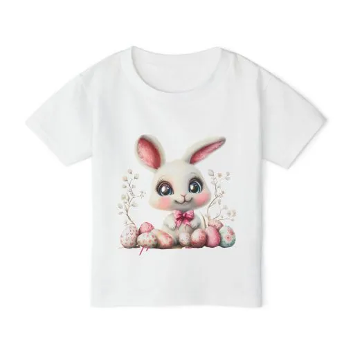 Adorable Easter Bunny Toddler T-Shirt - Cute Kids Spring Tee - Image 2