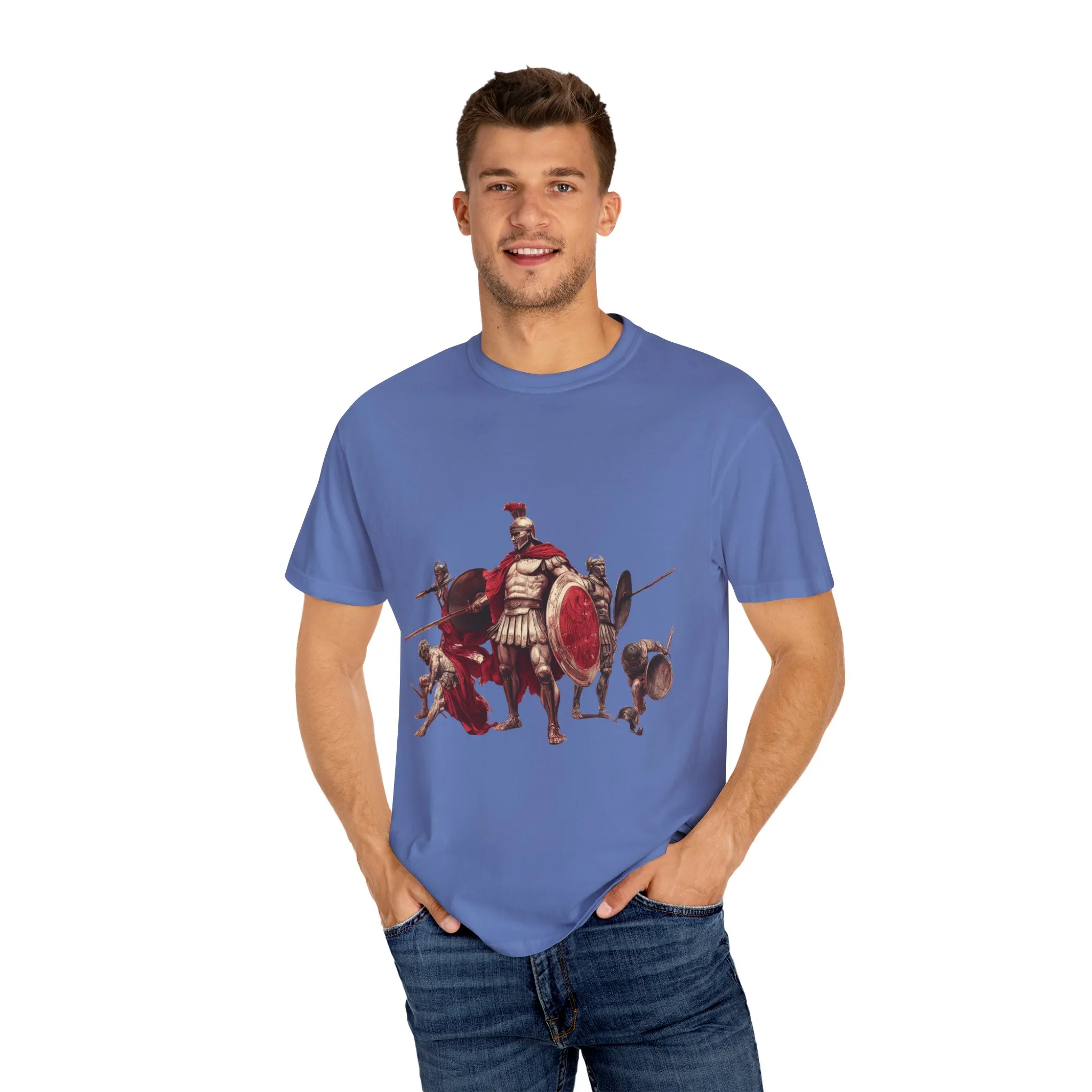 Warrior Spirit Unisex Garment-Dyed T-Shirt - Bold Roman Gladiator Design - Image 19