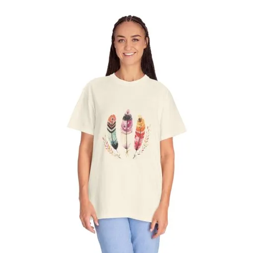 Boho Feather Graphic Unisex T-Shirt - Perfect for Nature Lovers & Casual Outfits - Image 8