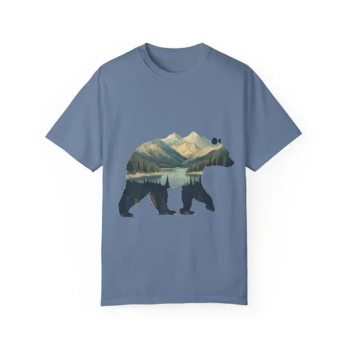 Nature-Inspired Bear Graphic Unisex T-Shirt - Image 22