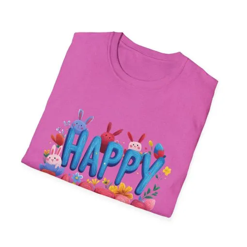 Easter Joy Unisex Softstyle T-Shirt - Spring Floral Design - Image 43