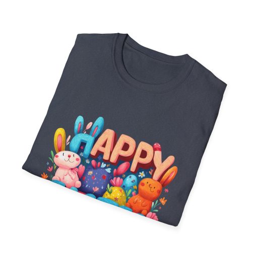 Happy Easter Unisex Softstyle T-Shirt - Fun Spring Bunny Design - Image 53