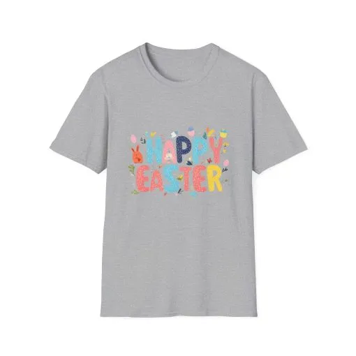 Happy Easter Unisex Softstyle T-Shirt - Vibrant Seasonal Tee for Spring Celebrations - Image 15
