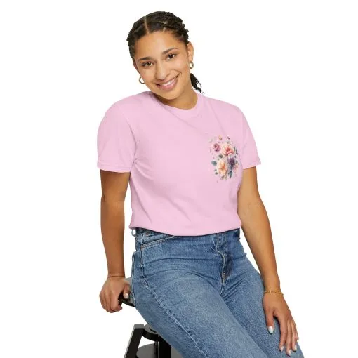 Floral Unisex Garment-Dyed T-shirt - Soft Summer Vibes - Image 40