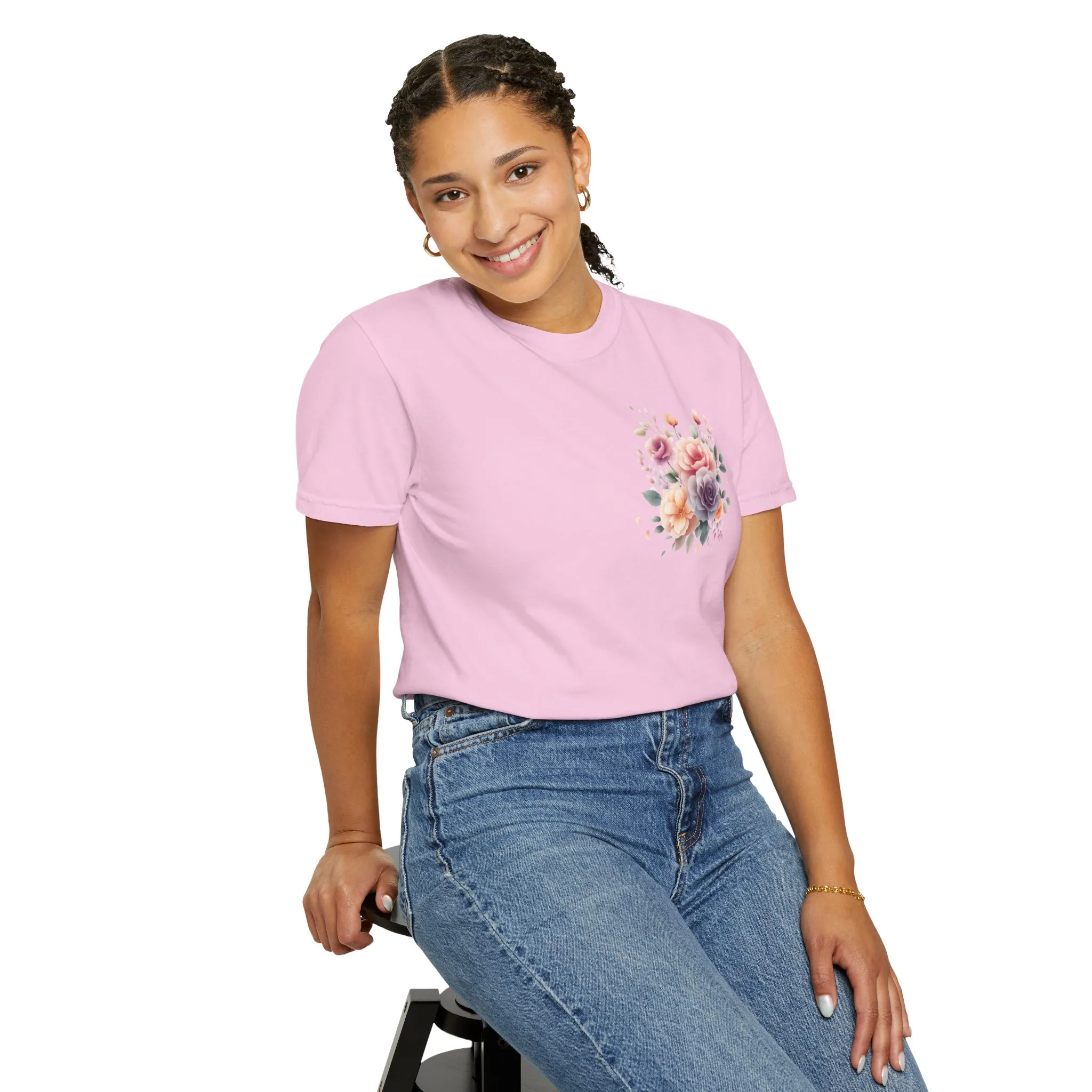 Floral Unisex Garment-Dyed T-shirt - Soft Summer Vibes - Image 40