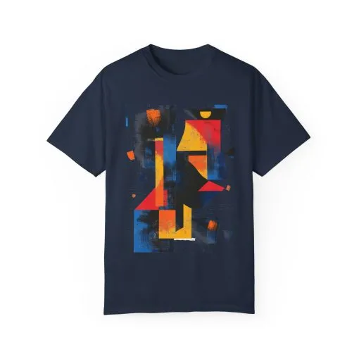 Colorful Abstract Art T-Shirt | Unisex Garment-Dyed Tee - Image 49