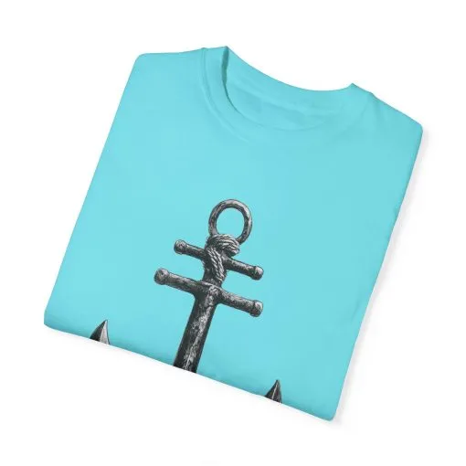 Nautical Anchor Unisex Garment-Dyed T-shirt | Casual Marine Style Wear - Image 18