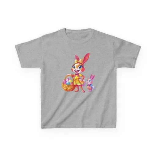 Easter Bunny Kids Tee - Cute Cotton T-Shirt for Spring Celebrations - Image 2