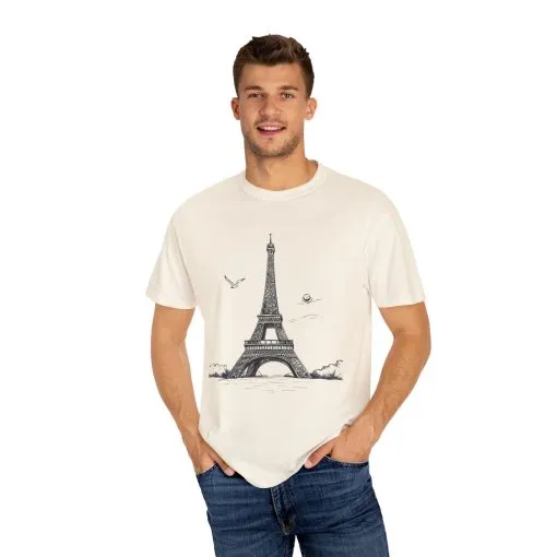 Eiffel Tower Graphic Unisex T-Shirt - Vintage Parisian Style - Image 3