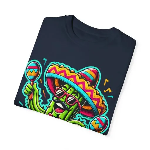 Fiesta Time Cactus T-Shirt - Unisex Garment-Dyed Tee for Celebration Lovers - Image 38