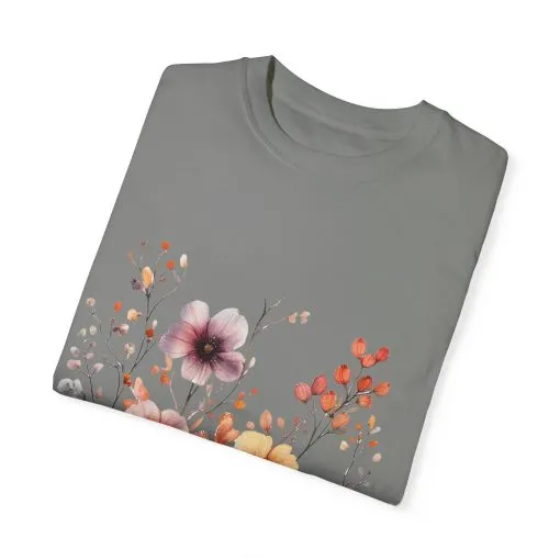 Floral Garden Unisex Garment-Dyed T-Shirt - Perfect for Spring and Casual Wear - Image 30