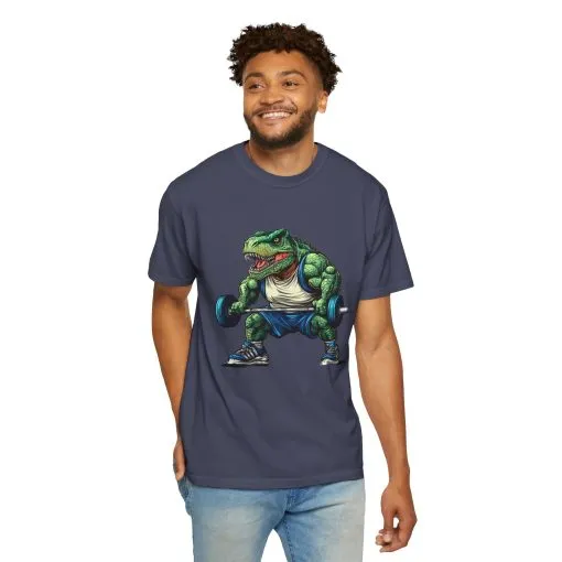 Gym Dinosaur Unisex Garment-Dyed T-Shirt - Fitness Tee for Workout Enthusiasts - Image 41