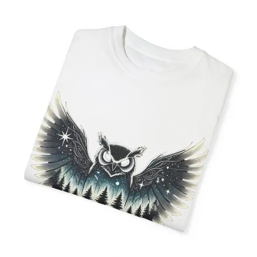 Unisex Garment-Dyed Owl T-Shirt | Nature-Inspired Design for Outdoor Lovers - Image 6