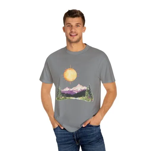 Sunrise Mountain Unisex T-shirt - Nature Lovers Tee - Image 27