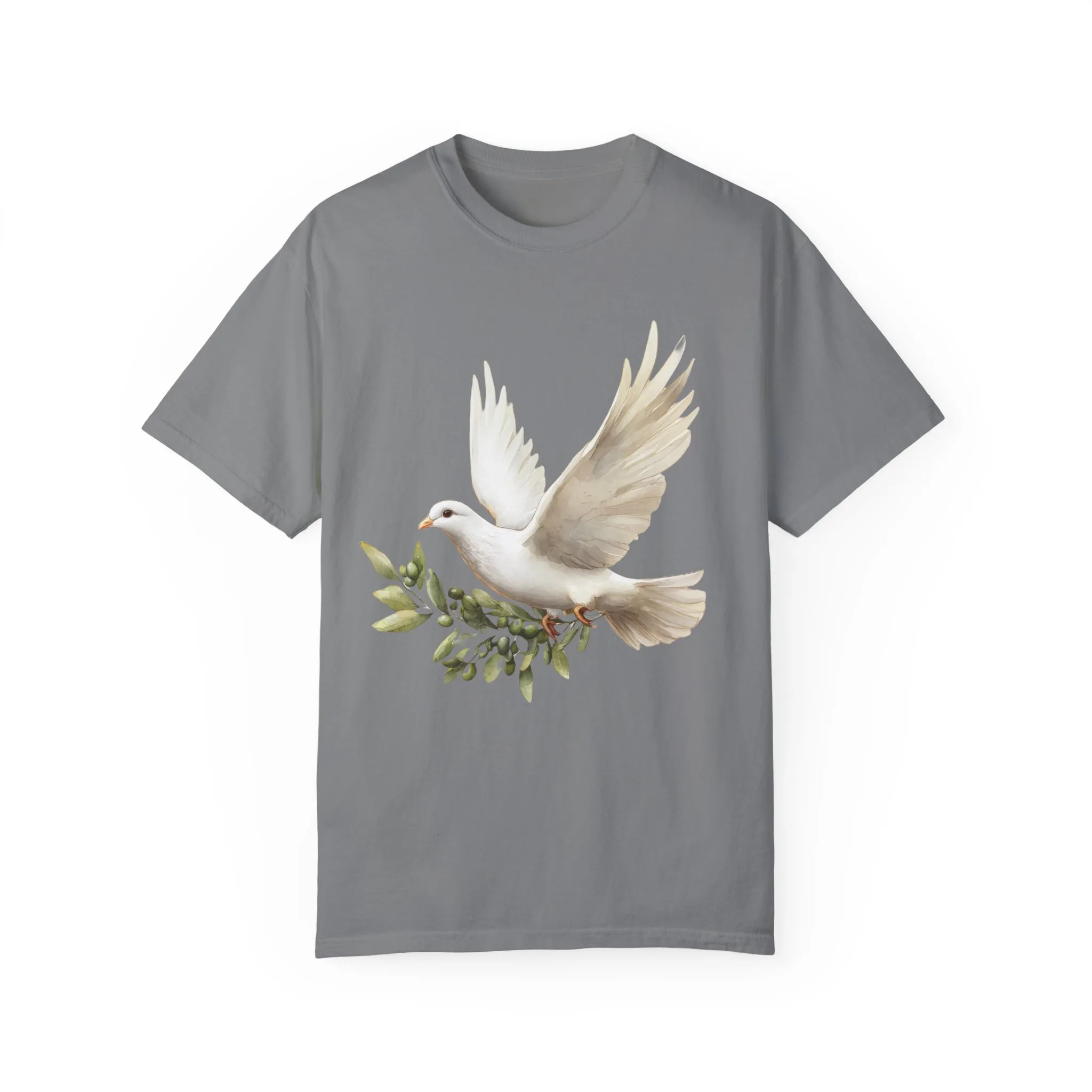 Serene Dove Unisex Garment-Dyed T-Shirt - Peaceful Nature Design - Image 17