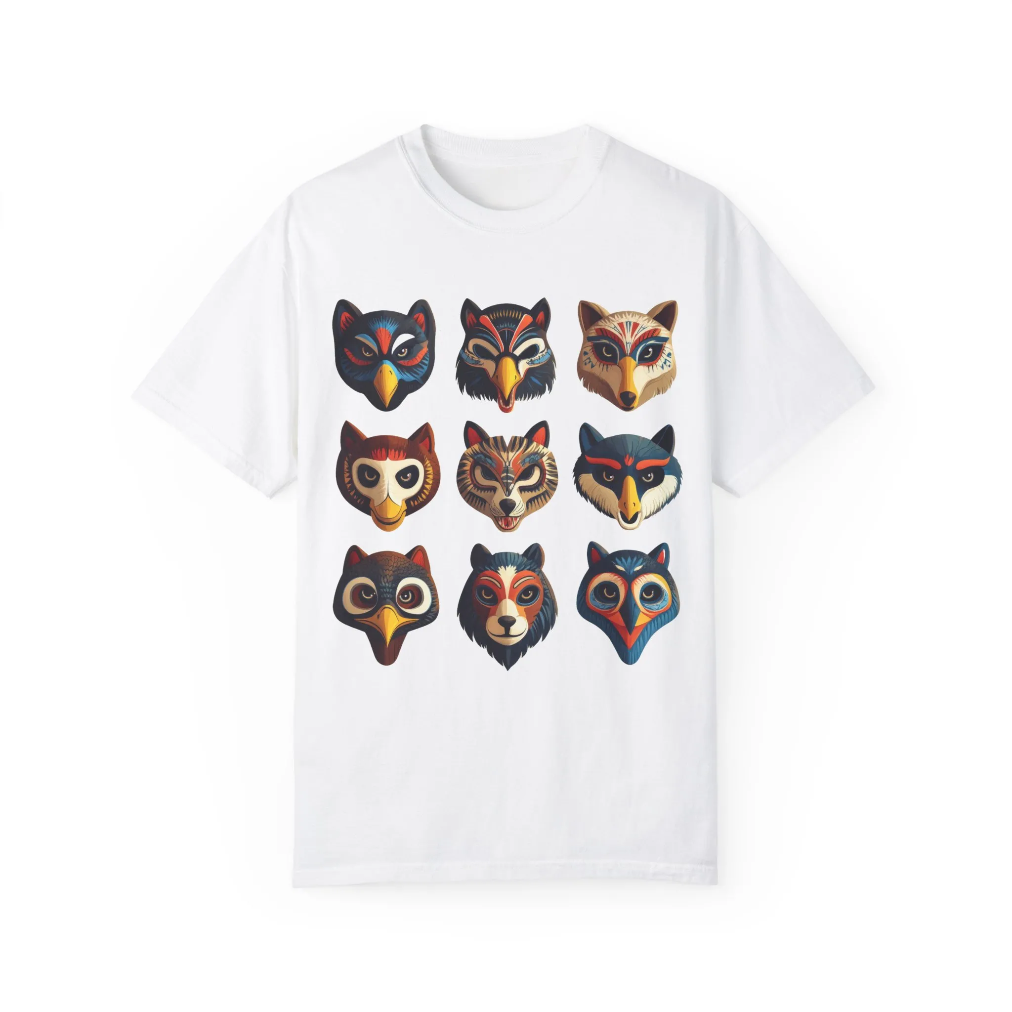 Wild Animal Masks Unisex Garment-Dyed T-Shirt - Image 5