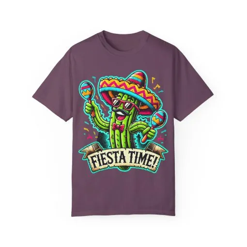 Fiesta Time Cactus T-Shirt - Unisex Garment-Dyed Tee for Celebration Lovers - Image 41