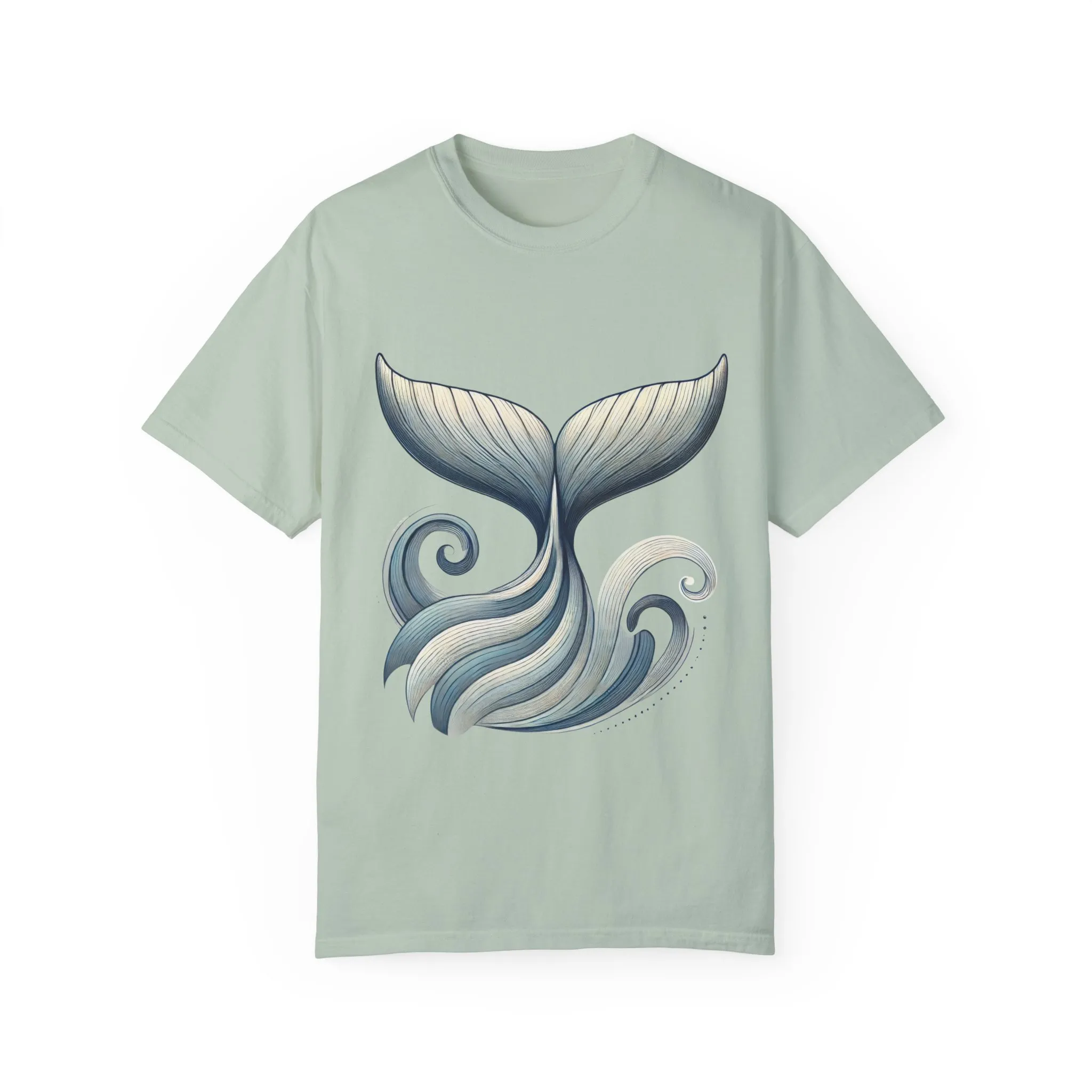 Whale Tail Garment-Dyed T-Shirt, Ocean-Inspired Design for Nature Lovers - Image 17
