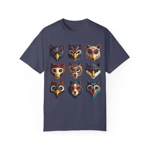 Wild Animal Masks Unisex Garment-Dyed T-Shirt - Image 21