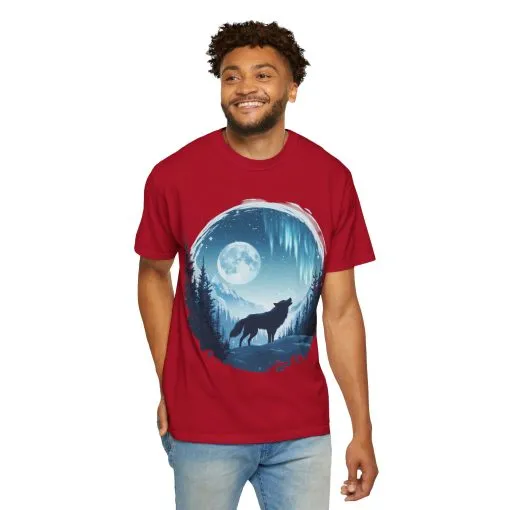 Mystical Wolf Moon T-shirt - Unisex Garment-Dyed Tee for Nature Lovers - Image 32