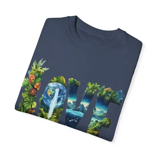 Garment-Dyed Love T-Shirt | Nature-Inspired Unisex Tee - Image 30