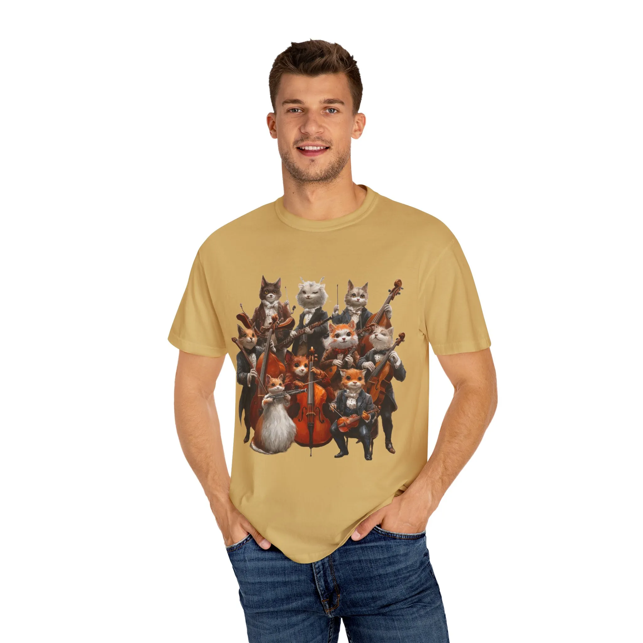 Whimsical Cat Orchestra Unisex T-Shirt - Perfect Gift for Animal Lovers - Image 15