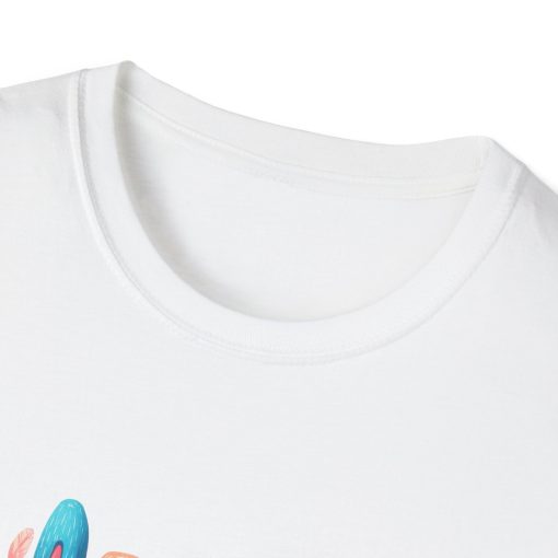 Happy Easter Unisex Softstyle T-Shirt - Fun Spring Bunny Design - Image 7