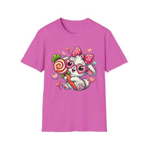 Cute Bunny Love Unisex Softstyle T-Shirt - Perfect for Valentine's Day and Spring Celebrations - Image 66