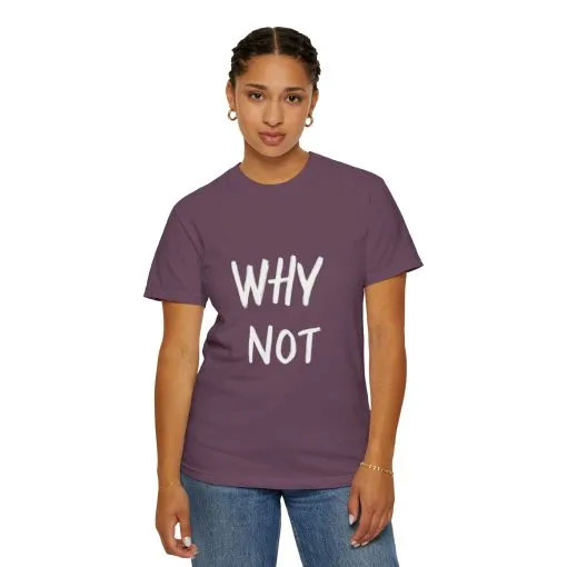 Unisex Why Not Garment-Dyed T-Shirt - Positive Vibe Casual Wear - Image 44