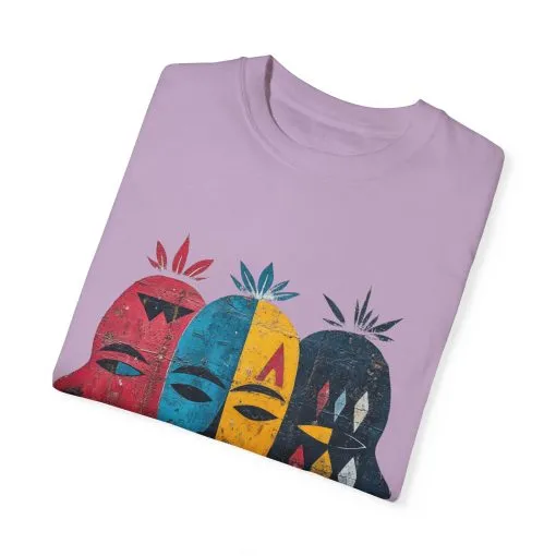 Vibrant Faces Unisex Garment-Dyed T-Shirt - Artistic Expression for Everyday Wear - Image 22