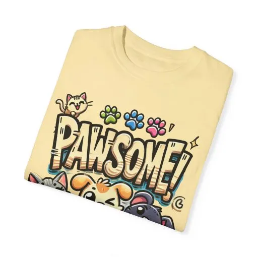 Pawsome Garment-Dyed T-Shirt for Animal Lovers - Image 18