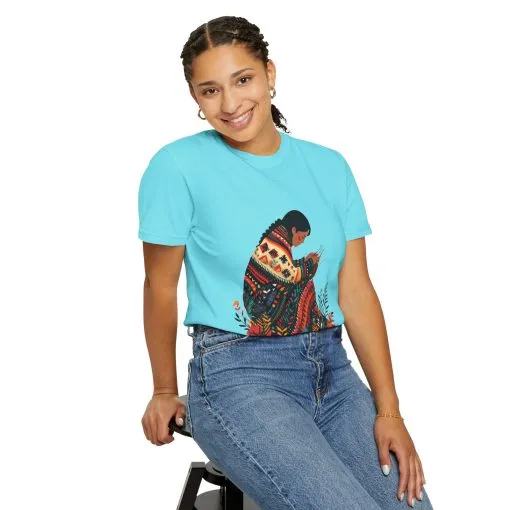 Cultural Heritage Unisex Garment-Dyed T-Shirt - Artisan Design - Image 24