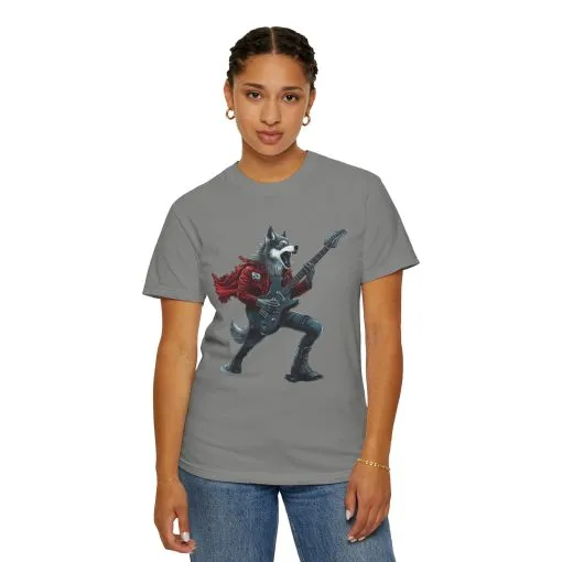 Rockin' Wolf Unisex Garment-Dyed T-Shirt - Perfect for Music Lovers - Image 16