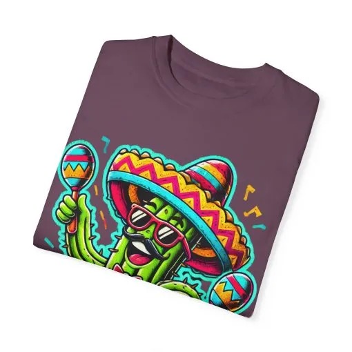 Fiesta Time Cactus T-Shirt - Unisex Garment-Dyed Tee for Celebration Lovers - Image 42
