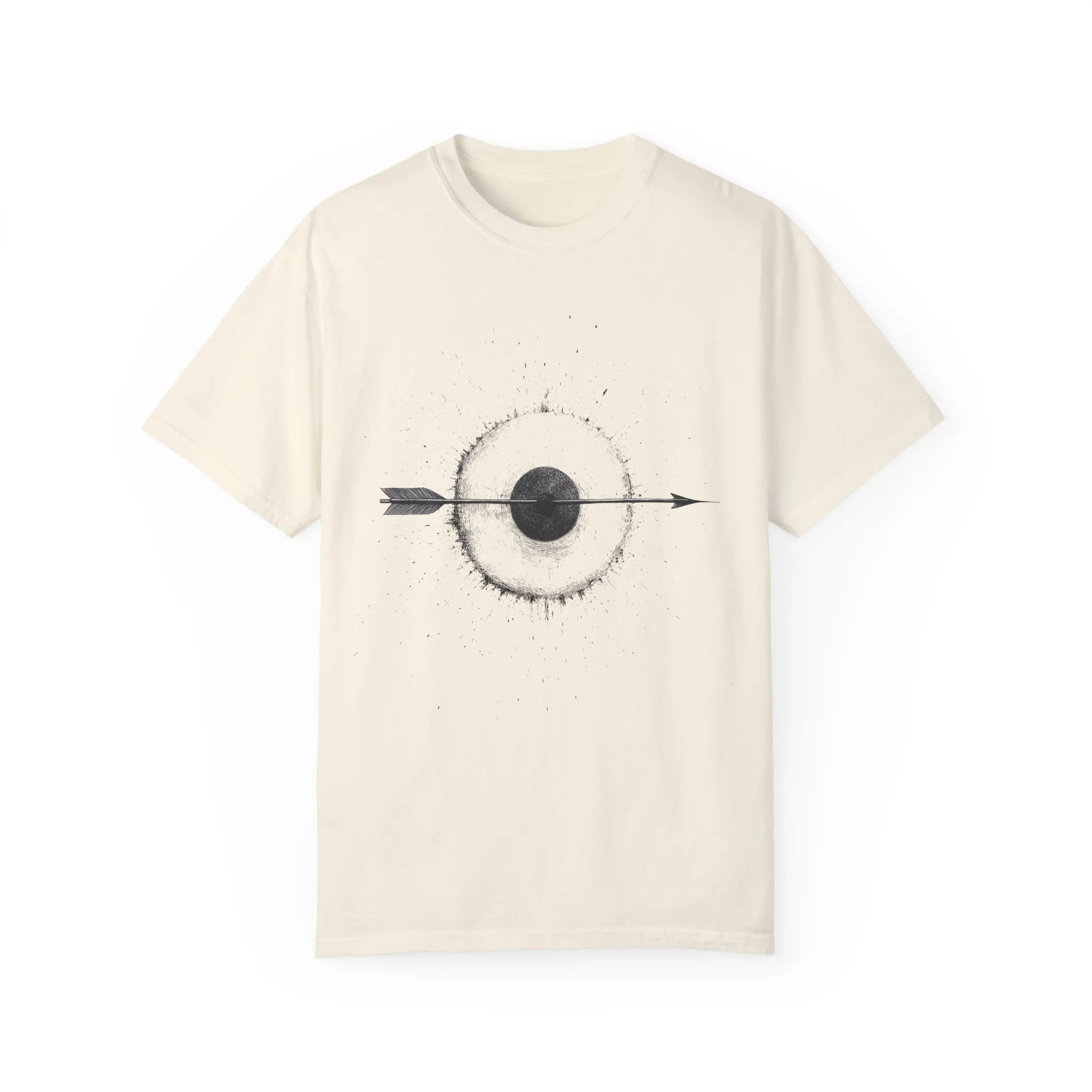 Unisex Garment-Dyed T-shirt with Unique Arrow and Target Design - Perfect for Casual Wear and Gifts - Image 13