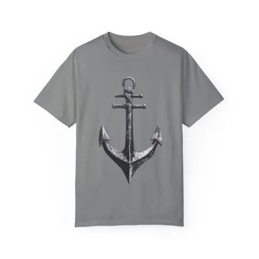 Nautical Anchor Unisex Garment-Dyed T-shirt | Casual Marine Style Wear - Image 29