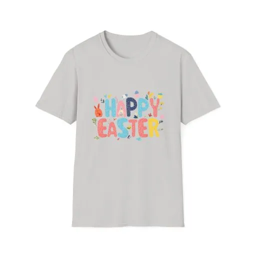 Happy Easter Unisex Softstyle T-Shirt - Vibrant Seasonal Tee for Spring Celebrations - Image 10