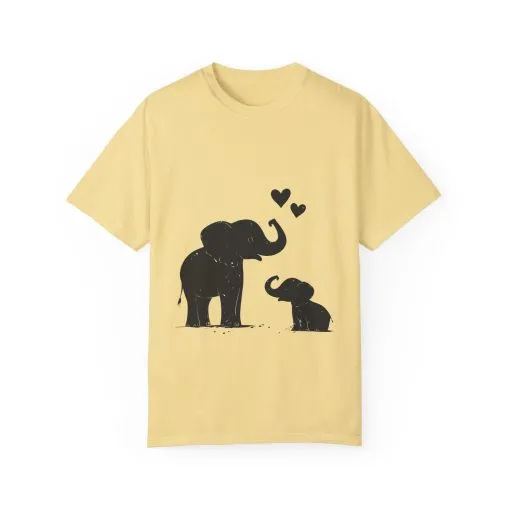 Heartwarming Elephant Love Unisex T-Shirt - Image 25