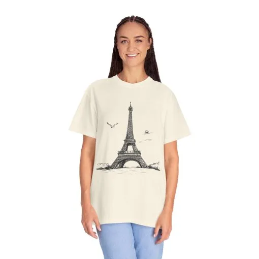 Eiffel Tower Graphic Unisex T-Shirt - Vintage Parisian Style - Image 4