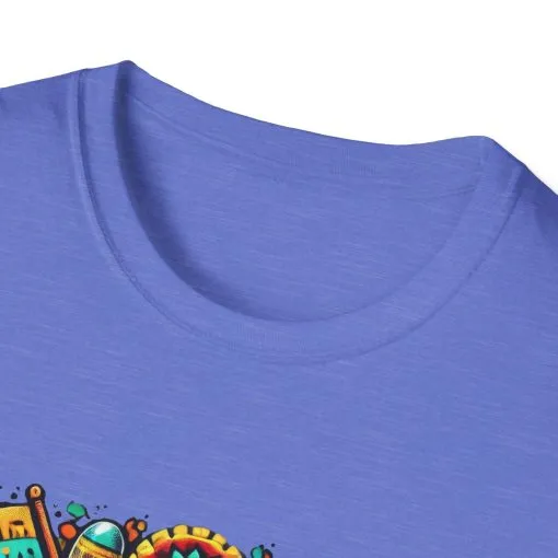 Happy Easter Unisex Softstyle T-Shirt - Colorful Easter Egg Design - Image 42