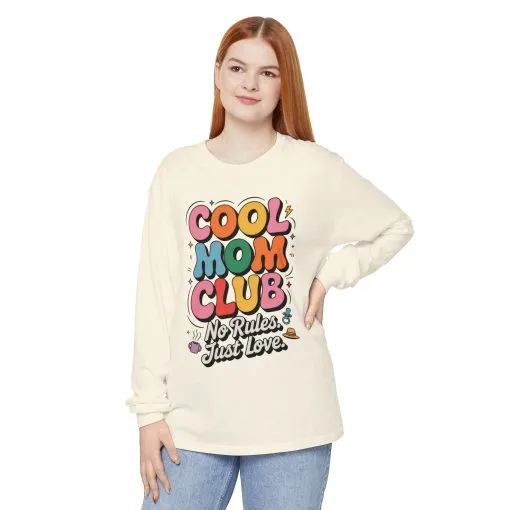 Cool Mom Club Long Sleeve T-Shirt, Funny Mom Tee, Gift for Moms, Mother's Day Gift, No Rules Just Love Quote Tee - Image 26
